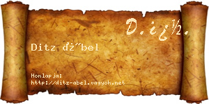 Ditz Ábel névjegykártya
