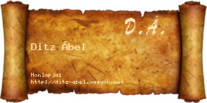Ditz Ábel névjegykártya